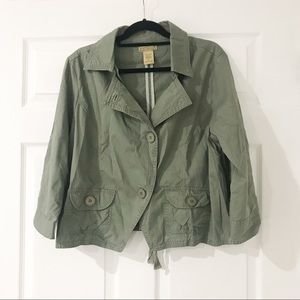 Olive green utility jacket